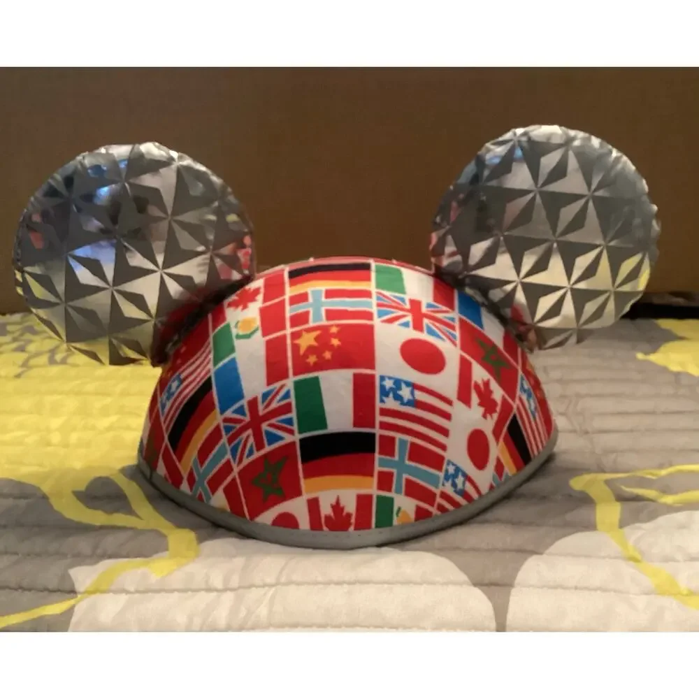 NWOT Disney Parks Epcot World Nation Country Flags Mickey Mouse Ears Hat